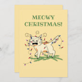 Meowy Christmas! Feiertagskarte (Vorne/Hinten)