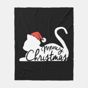 Meowy Christmas Fleecedecke