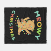 Meowy Christmas Fleecedecke (Vorderseite (Horizontal))