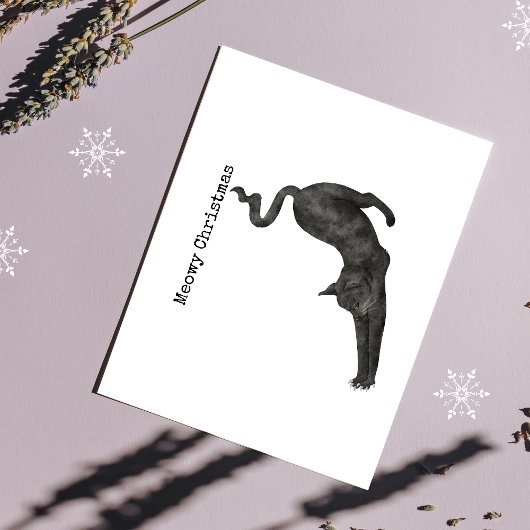 Meowy Christmas Folien Feiertagspostkarte