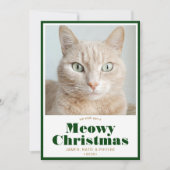 Meowy Christmas Foto Feiertagskarte (Vorderseite)
