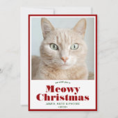 Meowy Christmas Foto Feiertagskarte (Vorderseite)