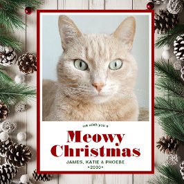 Meowy Christmas Foto Feiertagskarte