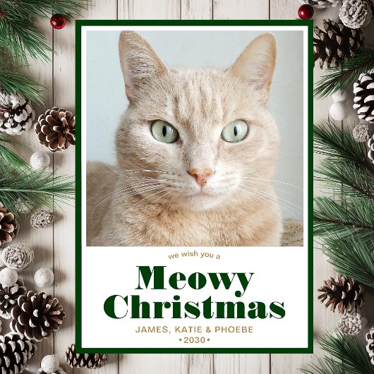 Meowy Christmas Foto Feiertagskarte