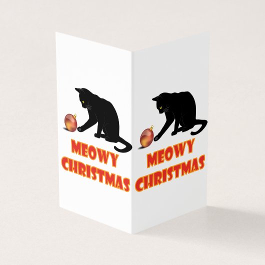 Meowy Christmas Funny Cat (Vorderseite)