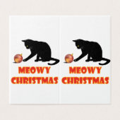 Meowy Christmas Funny Cat (Außenseite Aufgefaltet)