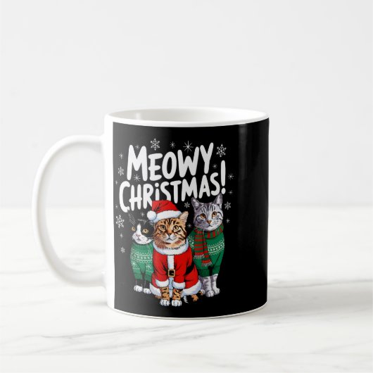 Meowy Christmas Funny Cat Christmas Holiday Xmas S Kaffeetasse (Links)