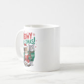 Meowy Christmas Funny Cat Christmas Holiday Xmas S Kaffeetasse (Vorderseite Links)