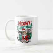 Meowy Christmas Funny Cat Christmas Holiday Xmas S Kaffeetasse (Links)