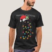 Meowy Christmas Funny Cat Design T-Shirt (Vorderseite)