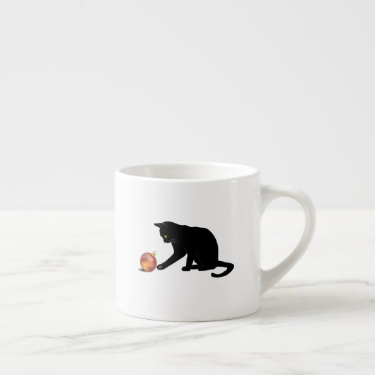 Meowy Christmas Funny Cat Espressotasse (Rechts)