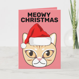 MEOWY CHRISTMAS FUNNY CAT GREETING CARDS KARTE
