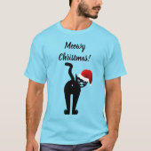 Meowy Christmas Funny Cat Humour T-Shirt (Vorderseite)