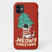 Meowy Christmas Funny Cat Lover Case-Mate iPhone Hülle (Rückseite)