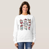 Meowy Christmas Funny Cat Lover Sweatshirt (Vorne ganz)