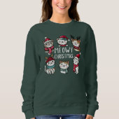 Meowy Christmas Funny Cat Lover Sweatshirt (Vorderseite)
