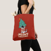 Meowy Christmas Funny Cat Lover Tasche (Von Nahem)