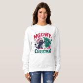 Meowy Christmas - Funny Cat Lovers Sweatshirt (Vorne ganz)