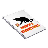 Meowy Christmas Funny Cat Notizblock (Rechte Seite)
