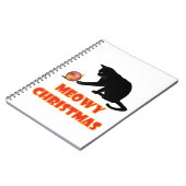 Meowy Christmas Funny Cat Notizblock (Linke Seite)