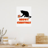 Meowy Christmas Funny Cat Poster (Küche)
