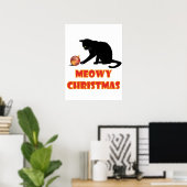 Meowy Christmas Funny Cat Poster (Heimbüro)