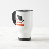 Meowy Christmas Funny Cat Reisebecher (Vorderseite Links)