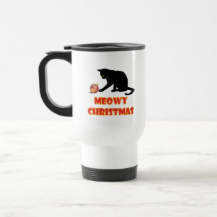 Meowy Christmas Funny Cat Reisebecher
