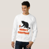 Meowy Christmas Funny Cat Sweatshirt (Vorne ganz)