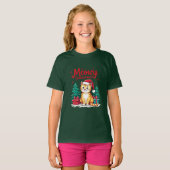 Meowy Christmas Funny Cat T-Shirt (Vorne ganz)