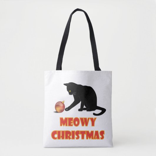 Meowy Christmas Funny Cat Tasche (Vorderseite)