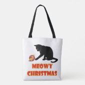 Meowy Christmas Funny Cat Tasche (Rückseite)