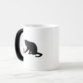 Meowy Christmas Funny Cat Verwandlungstasse (Vorderseite Links)