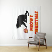 Meowy Christmas Funny Cat Wandteppich (Beispiel)
