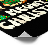 Meowy Christmas Funny Cat Xmas Kitten Cat Lover Me Poster (Ecke)