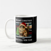 Meowy Christmas Funny Ragdoll Cat Santa Hat Ugly S Kaffeetasse (Links)