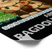 Meowy Christmas Funny Ragdoll Cat Santa Hat Ugly S Poster (Ecke)