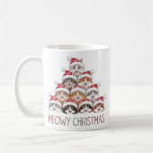 Meowy Christmas Funny Stacked Cats – Cute Holiday Kaffeetasse (Links)