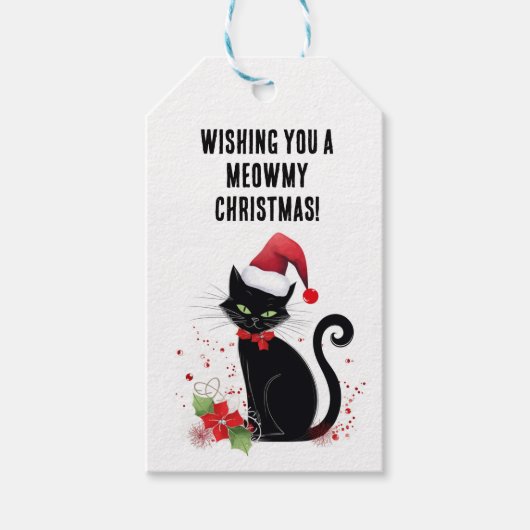 Meowy Christmas! Geschenkanhänger (Vorderseite)