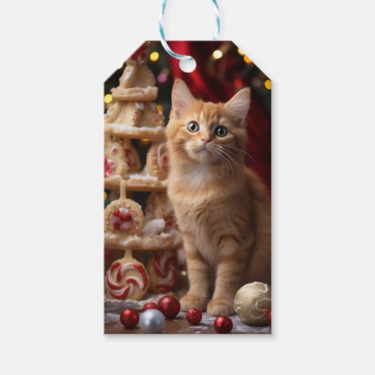 Meowy Christmas! Geschenkanhänger (Vorderseite)