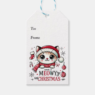 Meowy Christmas Geschenkanhänger
