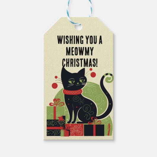 Meowy Christmas! Geschenkanhänger (Vorderseite)