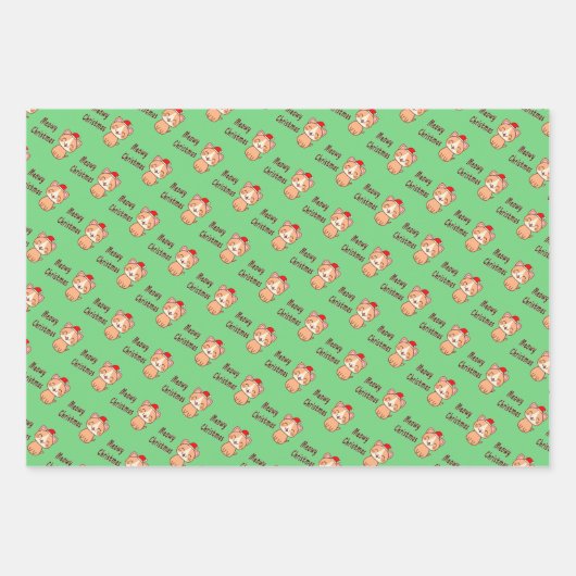 Meowy Christmas Geschenkpapier Set (Vorderseite 3)