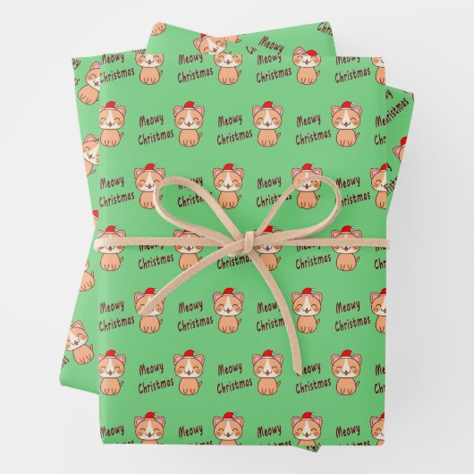 Meowy Christmas Geschenkpapier Set (Beispiel)
