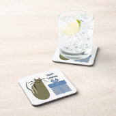 Meowy Christmas Getränkeuntersetzer (Rechte Seite)