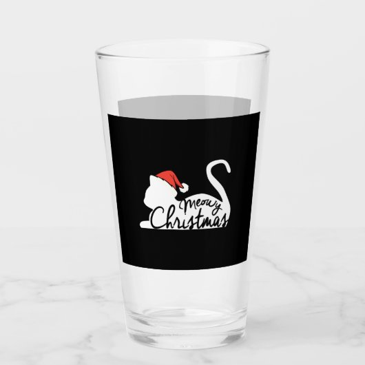 Meowy Christmas Glas (Vorderseite)