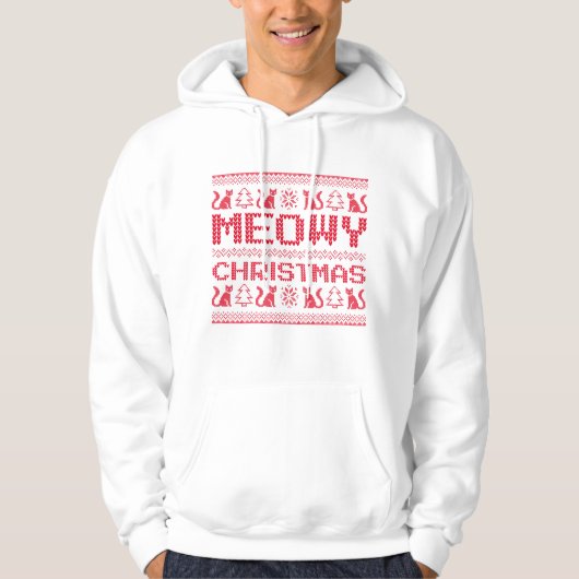 Meowy Christmas Hoodie (Vorderseite)