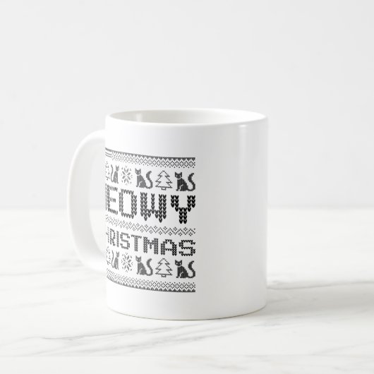 Meowy Christmas Kaffeetasse (Vorderseite Links)