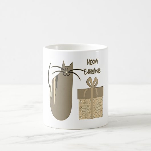 Meowy Christmas Kaffeetasse (Mittel)