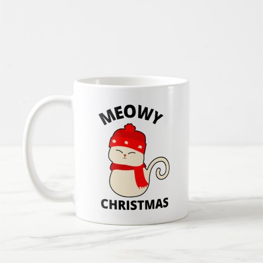 Meowy Christmas Kaffeetasse (Links)